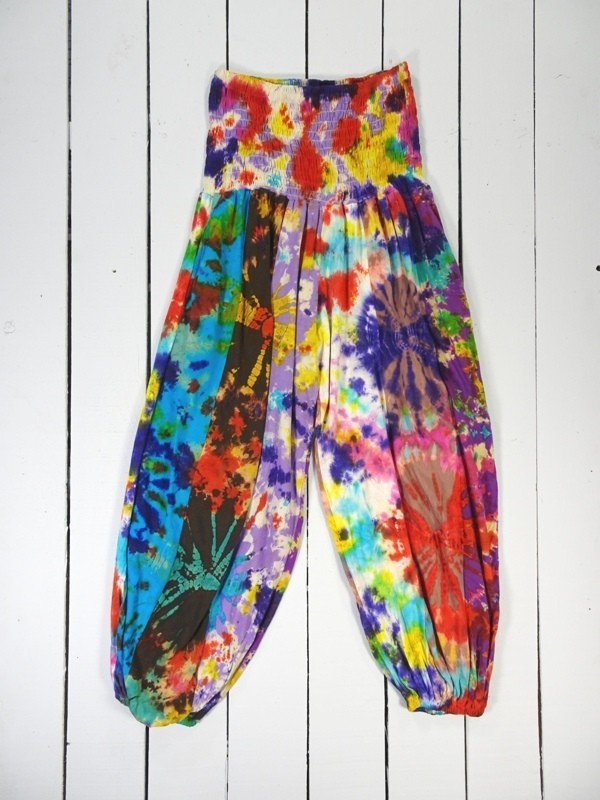 Bright Rainbow Harem Trousers - 100% Cotton