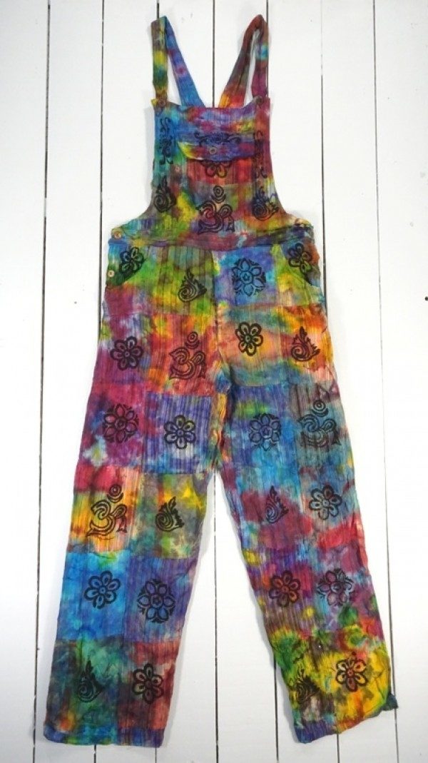 Gringo Gringo Women's Tie Dye Wide-leg Jumpsuit Fairtrade Hippie Boho 