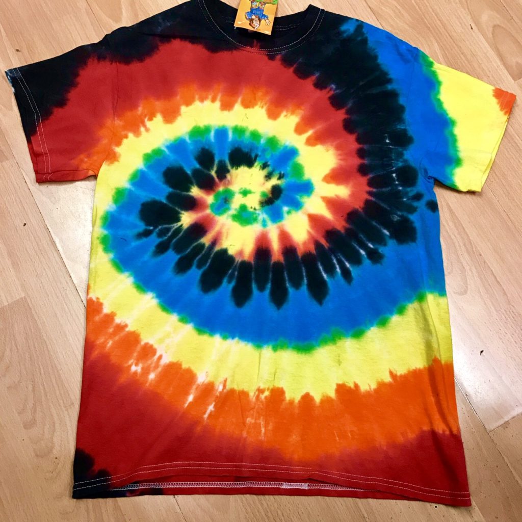 Rainbow Tie Dye Tee Shirt by Hippy Buddy