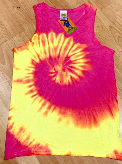 Fluorescent Tie Dye Vest Top by Hippy Buddy