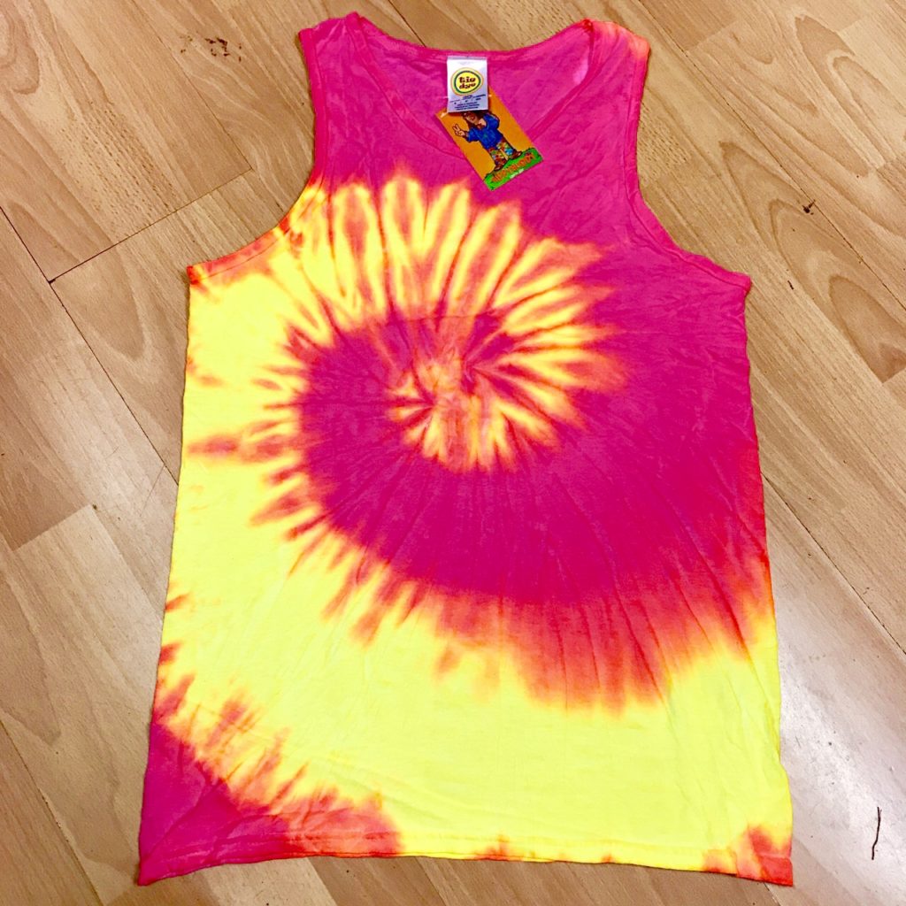 Fluorescent Tie Dye Vest Top by Hippy Buddy