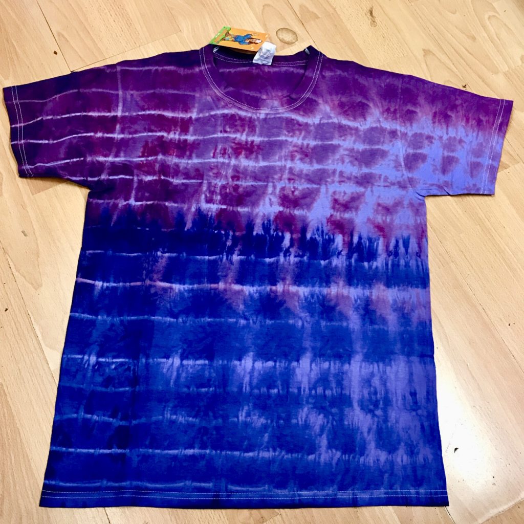 Purple-Blue Tie Dye Tee Shirt by Hippy Buddy