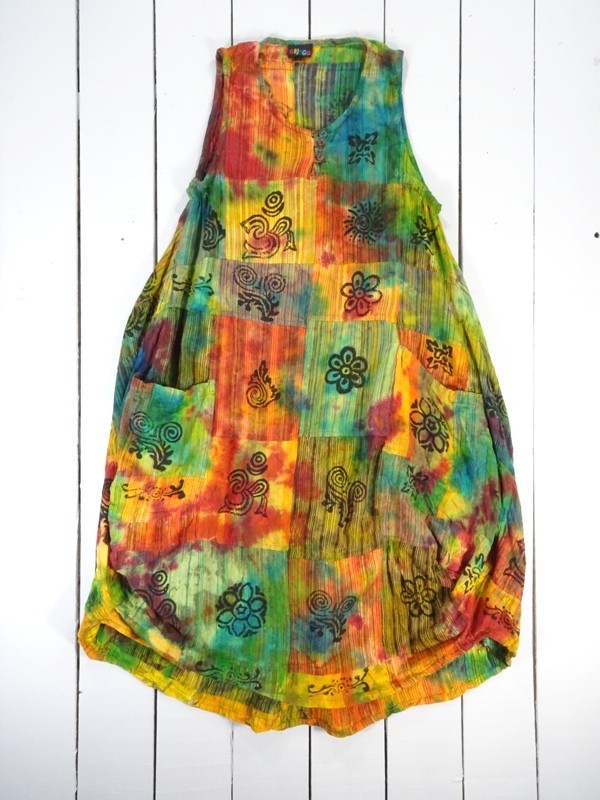 Patchwork Balloon dress