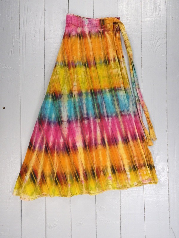 Tie Dye Wrap Skirt