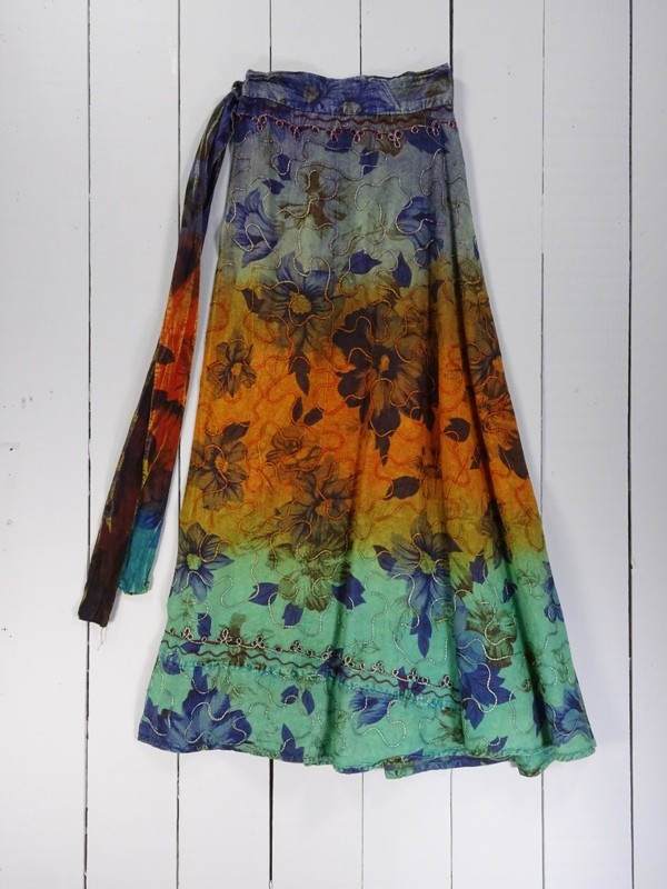 Tie Dye Wrap Skirt