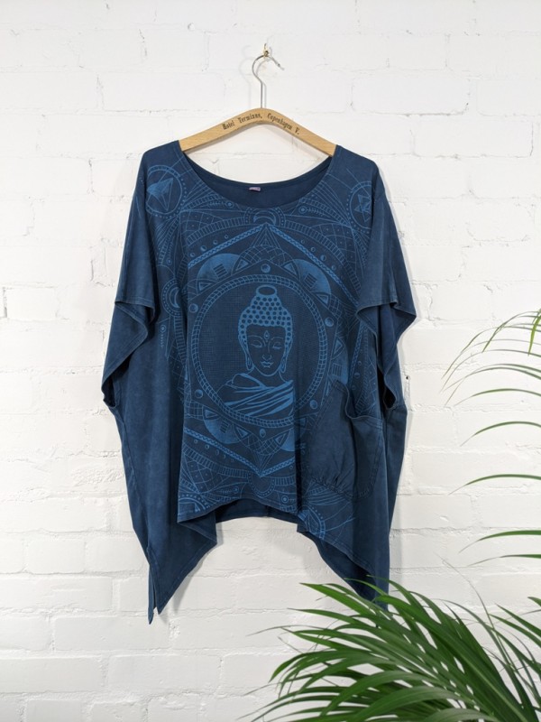 Screen print poncho top