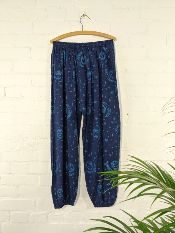 Cotton Sun And Moon Aladdin  Style Pants