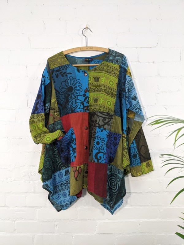 Patchwork Full Button Top