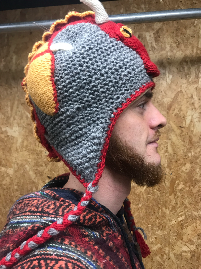 Nepalese Wool Fleece Lined Dragon Hat