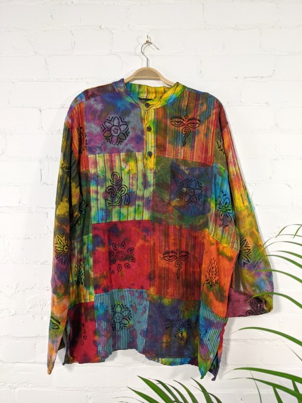 Tie Dye Patchwork Shirt