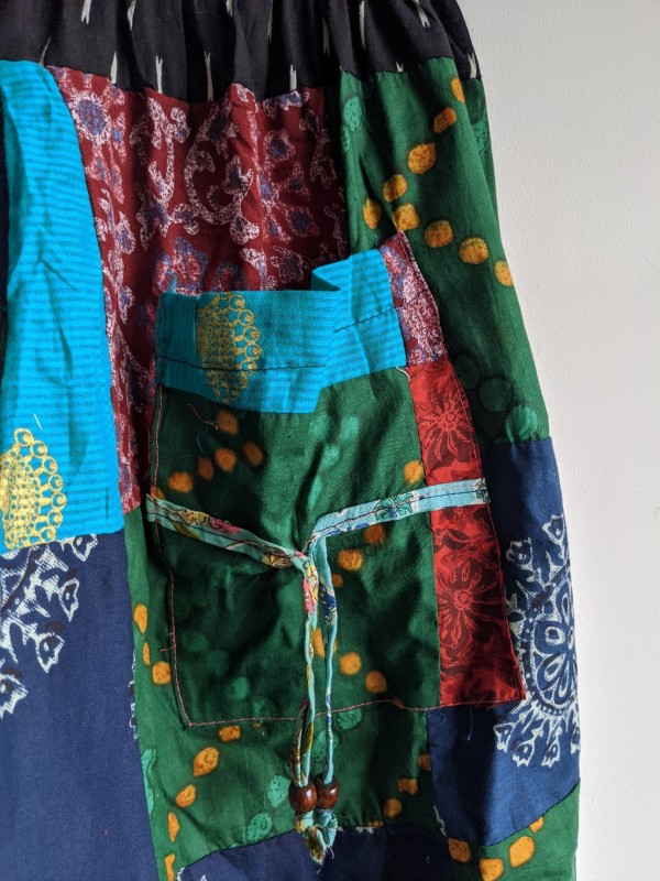 Cotton Patchwork Aladdin Style Pants by 