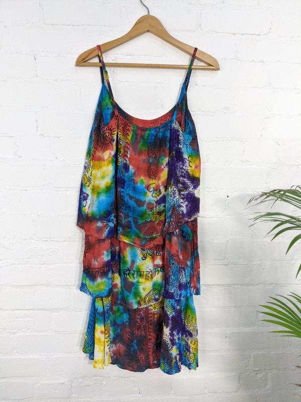 Tie Dye 2 Layer Strappy Dress