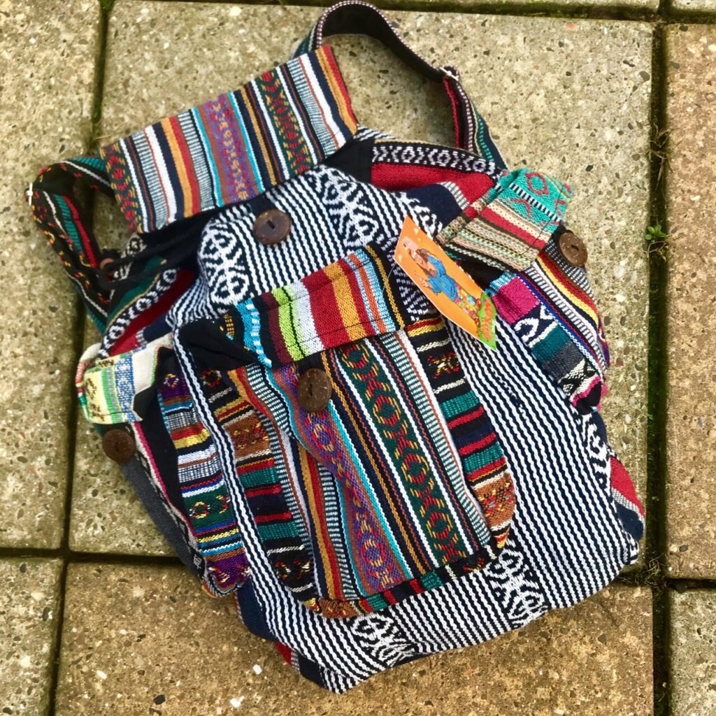 Assorted Gheri Cotton Patchwork Backpack