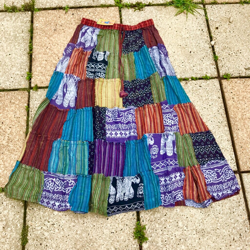 Nepalese Cotton Patchwork Long Skirt