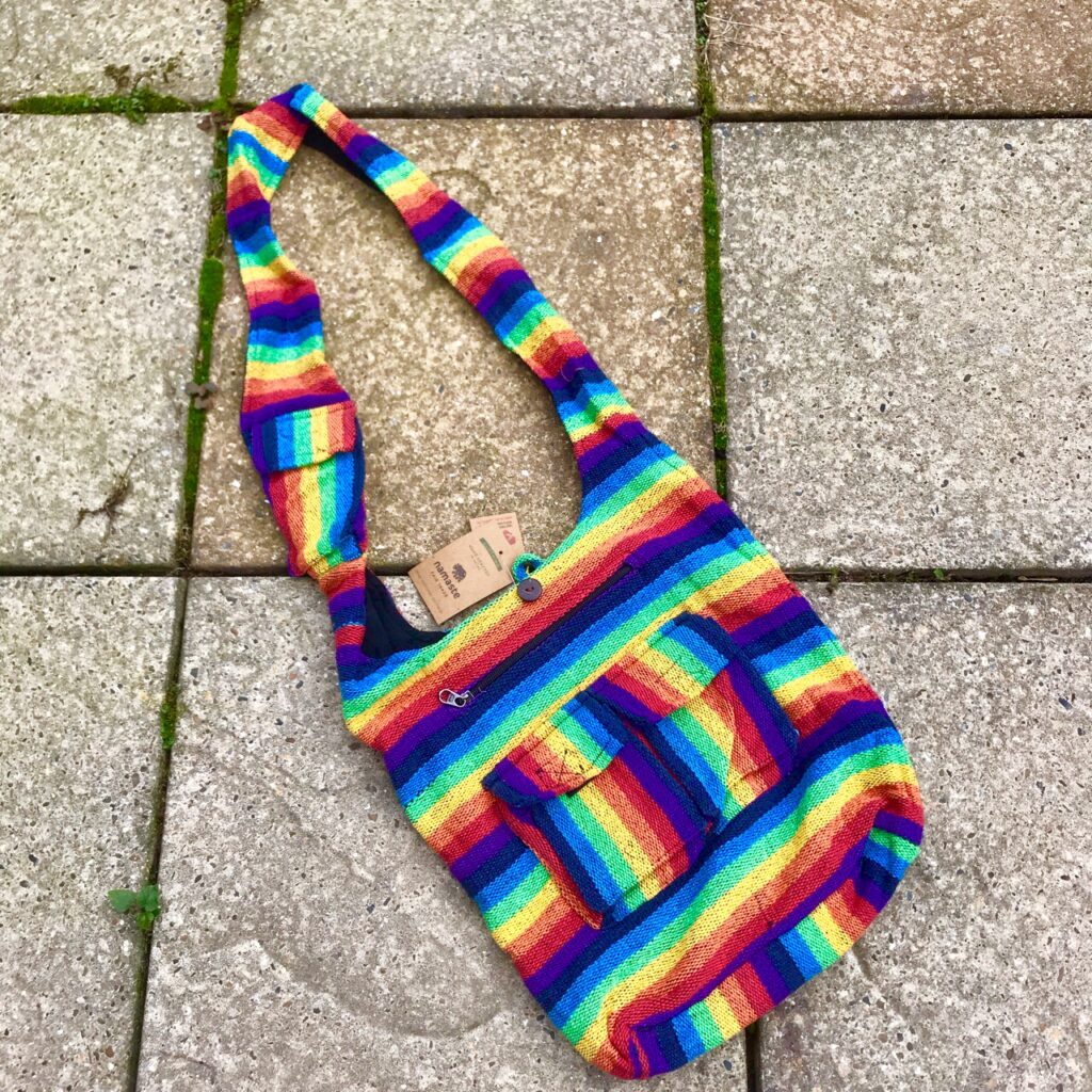 Cotton Gheri Rainbow 🌈 Shoulder Bag by Namaste