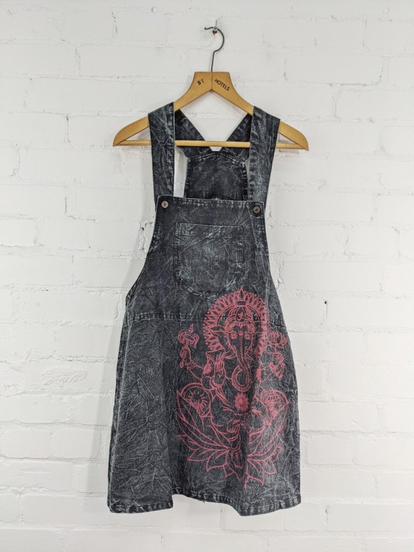 Ganesh Print Dungaree Dress