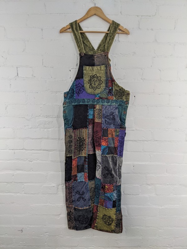 Patchwork Straight Leg Dungarees