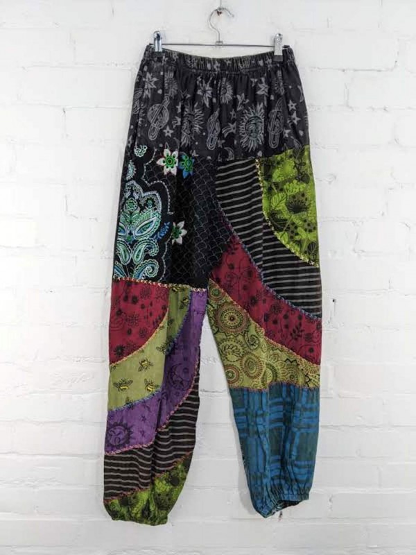 Patchwork Aladdin Pants