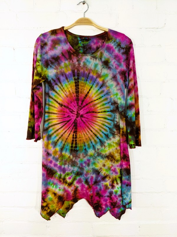 Tie Dye Long Sleeve Dress