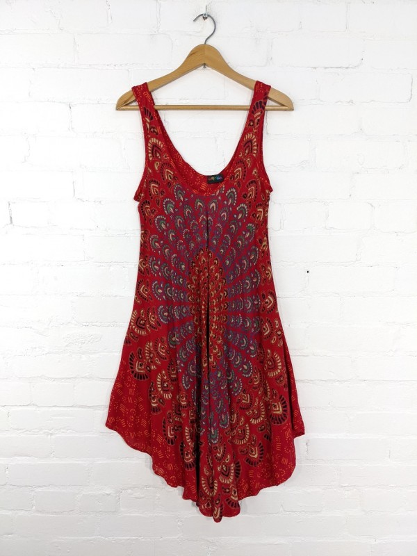 Rayon Mandala Mid Length Dress by Gringo