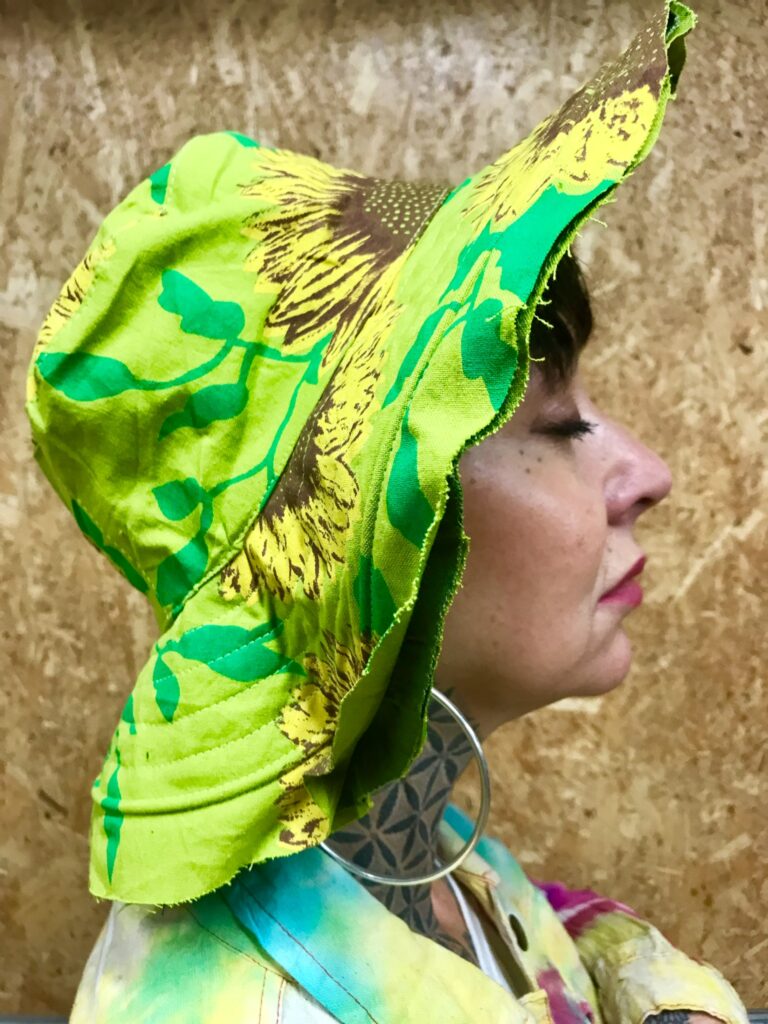 Cotton Sunflower 🌻 Print Wide Brim Hat