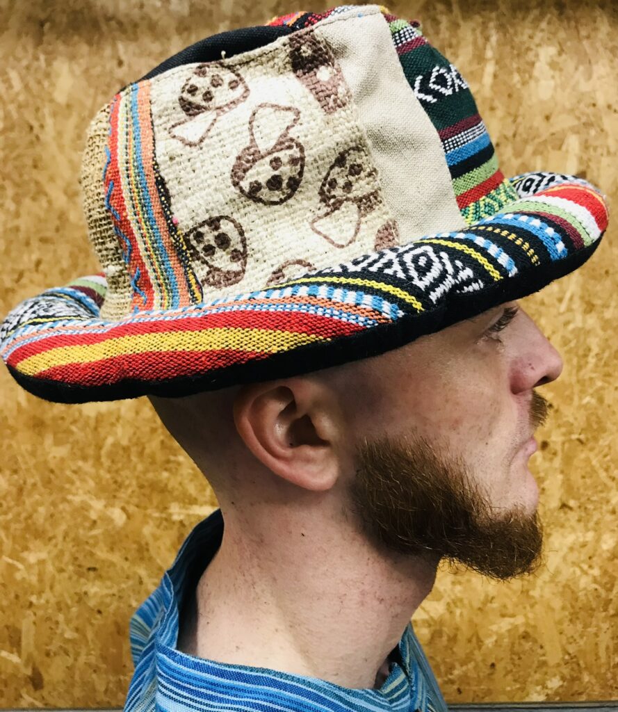 Nepalese Hemp-Cotton Patchwork Brim  Hat