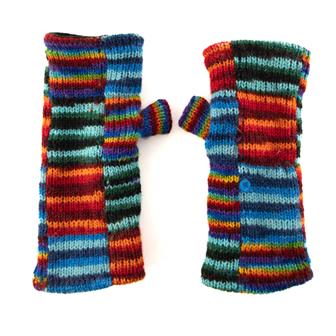 Fleece Lined Multi Knit Wristwarmers