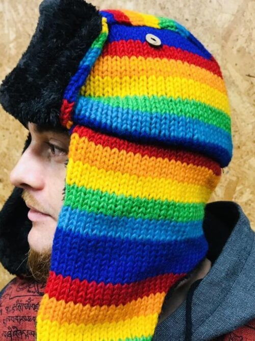 Wool Fleece Lined Trapper Hat