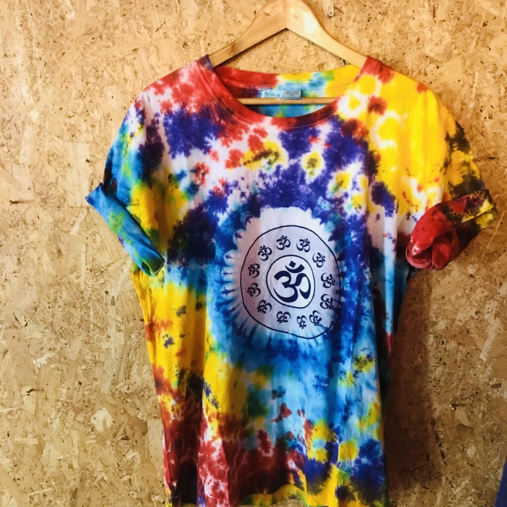 Tie Dye Tee Shirt with Ohm Sign