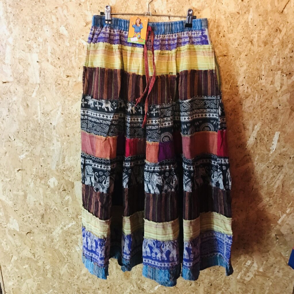 Nepalese Cotton Patchwork Hippy Skirt