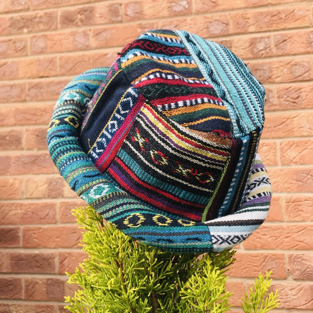 Nepalese Cotton Patchwork Thick Brim Hat