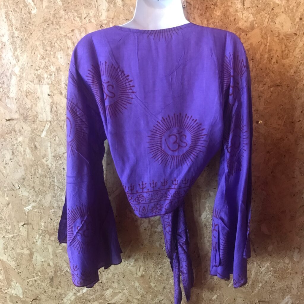 Nepalese Flared Sleeve Tie Front Top • Hippy Clothing by HIPPY BUDDY