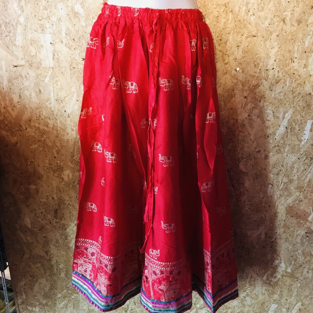 Indian Cotton Sari Edge Long Skirt by Hippy Buddy