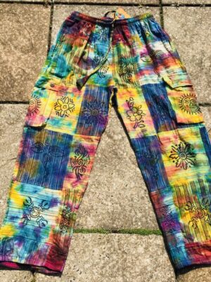 Unisex New Age Cotton Hippy Patchwork Trousers  Alternative Clothing