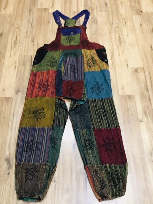 Nepalese Cotton Patchwork Harem Dungarees