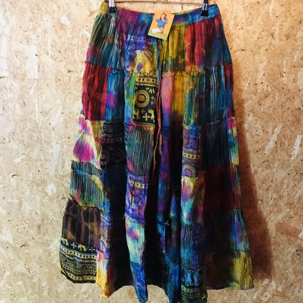 Nepalese Tie Dye Patchwork Long Skirt