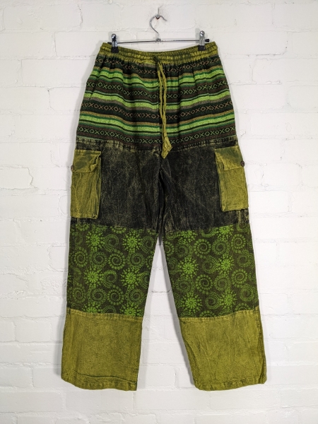 Gheri Cotton Patchwork Cargo Pants by Gringo