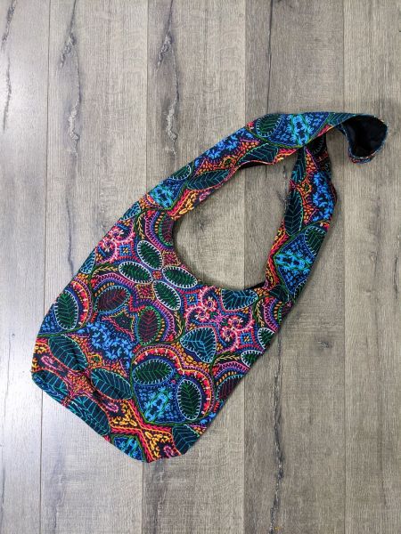 Cotton Leaf Print Shoulder Bag by Gringo