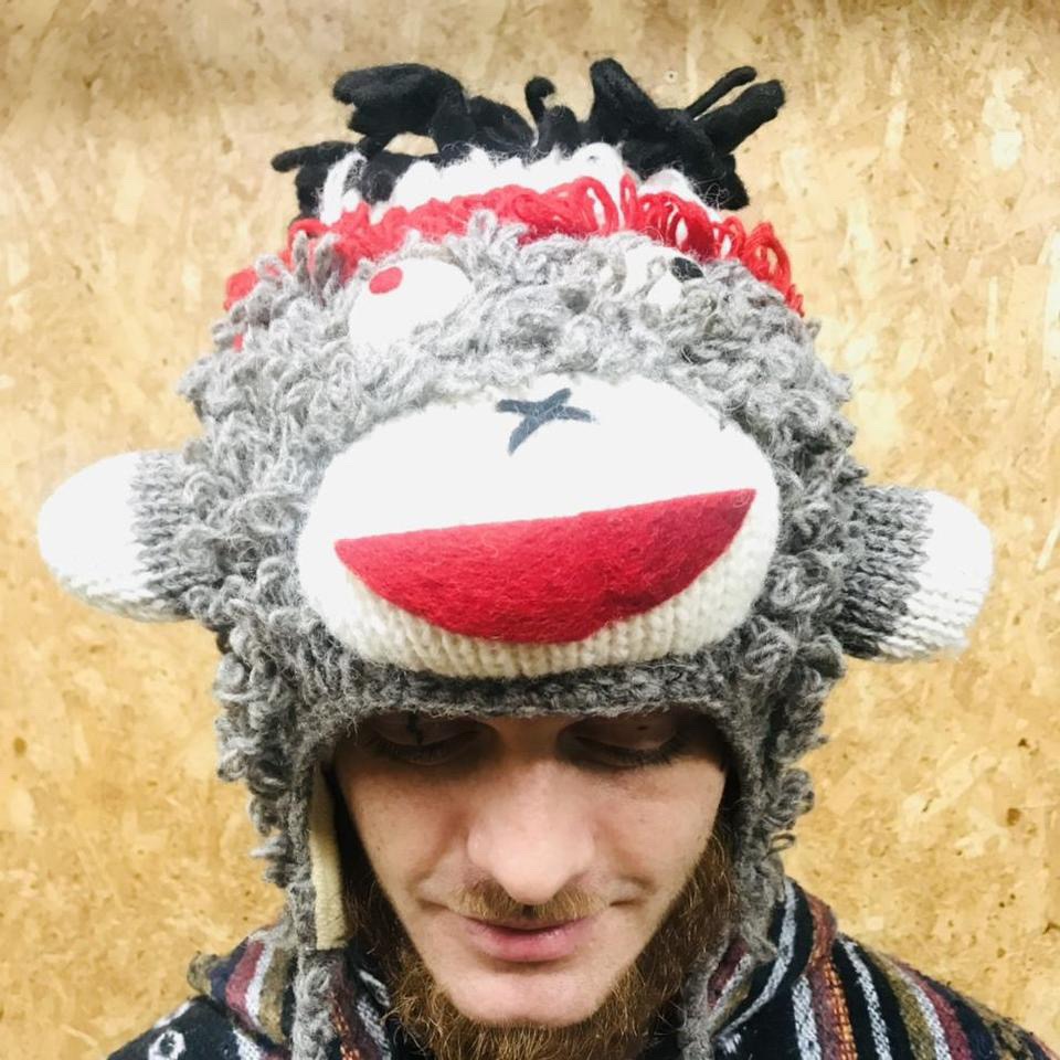 100% Wool Crazy Monkey Hat