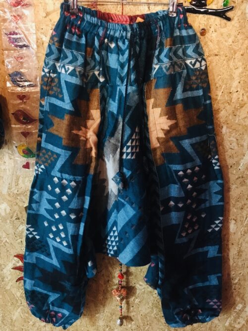 Cashmelon Aztec Weave Harem Style Pants by Hippy Buddy
