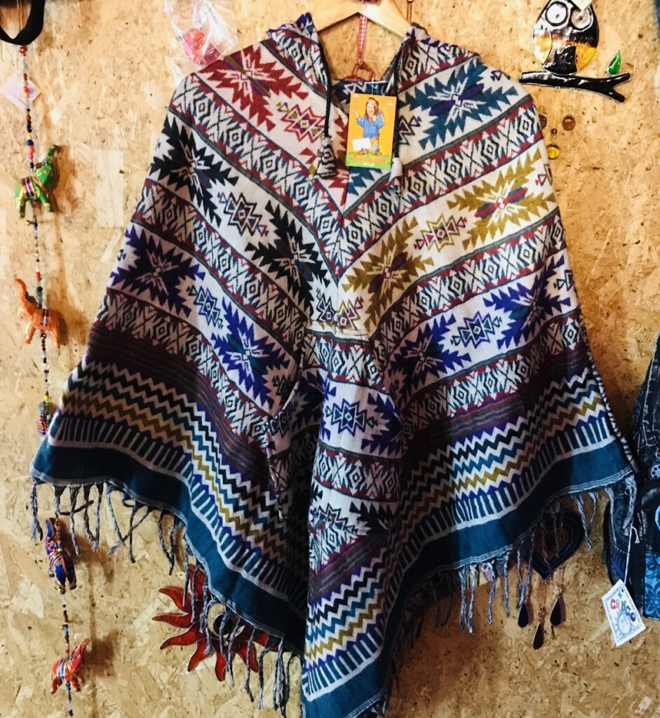 Nepalese Aztec Weave Hooded Poncho by Hippy Buddy