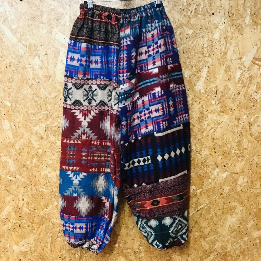 Cashmelon Aztec Weave Patchwork Aladdin Style Pants