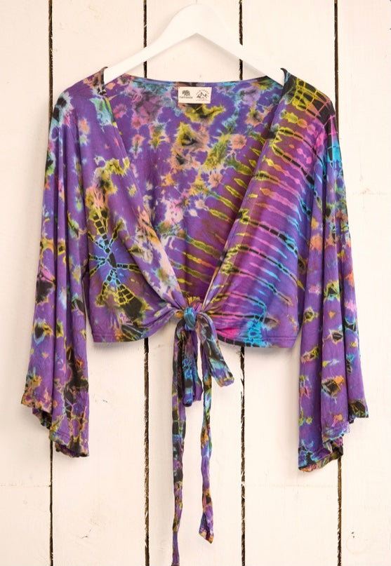 Viscose Tie Dye Wrap Top by Namaste image 3