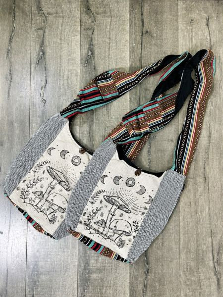 Cotton Natural Mushroom 🍄 Detailing Shoulder Bag by Gringo image 3