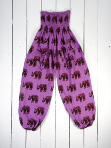 Elephant Print elastic waistband Pants by Gringo image 0