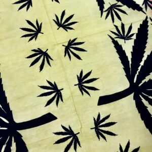 Rasta Colours Ganj Leaf Single Size Bedcover-Wallhanging by Namaste image 3