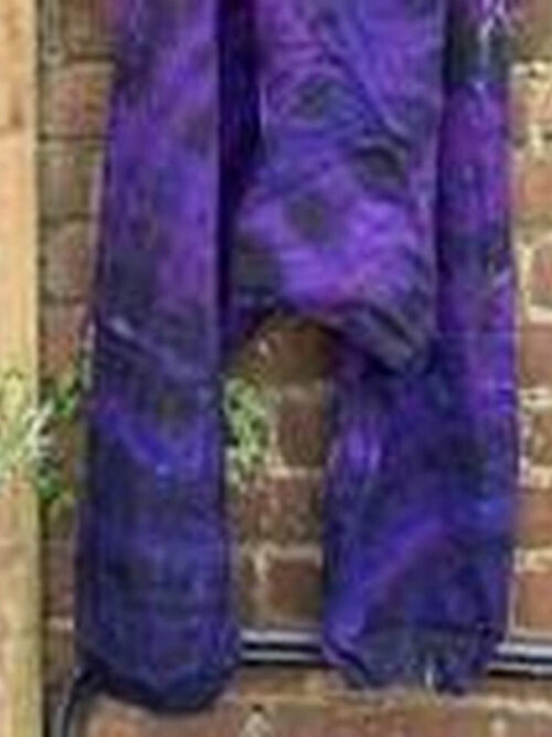 Cotton Purple Tie Dye Harem Dungarees image 2