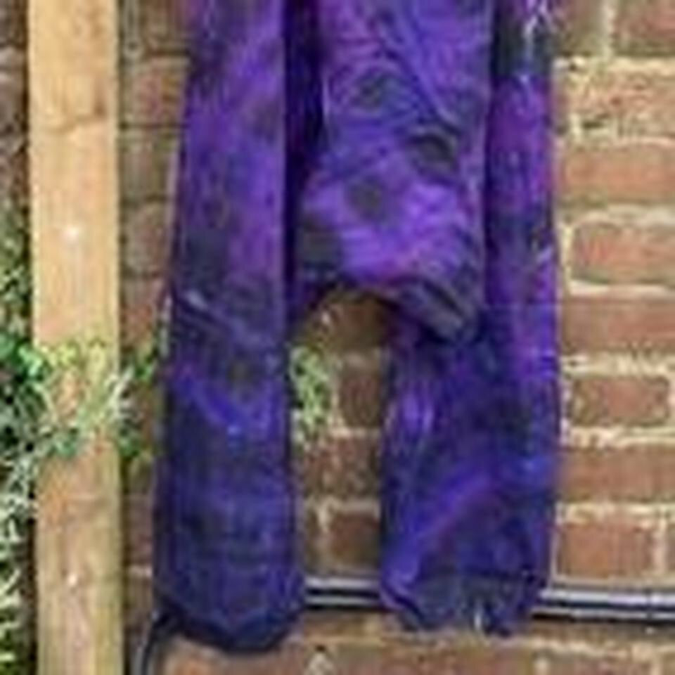 Cotton Purple Tie Dye Harem Dungarees image 2