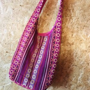 Assorted Cotton Gheri Stripe Shoulder Bag by Hippy Buddy image 7