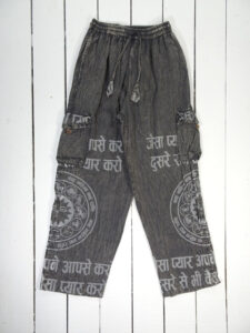 Screen Print Cargo Trousers - 100% Cotton image 0